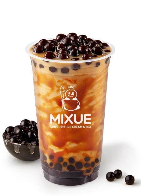 Mixue Malaysia 18 Sugary brown syrup with caramelized chewy boba pearls