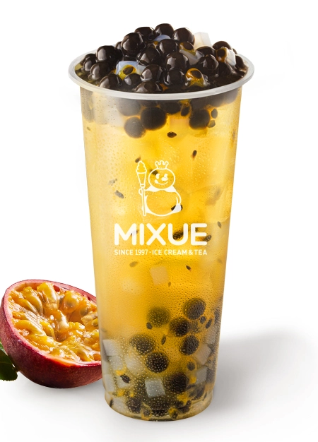 Mixue Malaysia 13 artful pairing of tangy passion fruit and jasmine infused aroma with boba pearls topping