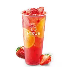 Mixue Menu 8 sweet tangy strawberry tea infused with bouncy boba pearls